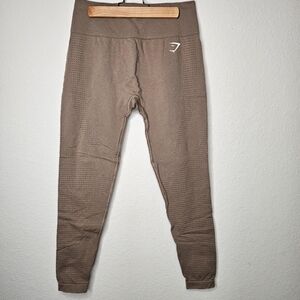 GYMSHARK Vital Seamless 2.0 Leggings Vanilla Brown Marl Medium
